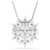 Pendentif et broche « Magic » en forme de flocon de neige, bleu, plaqué rhodium Pendentif et broche « Magic » en forme de flocon de neige, bleu, plaqué rhodium