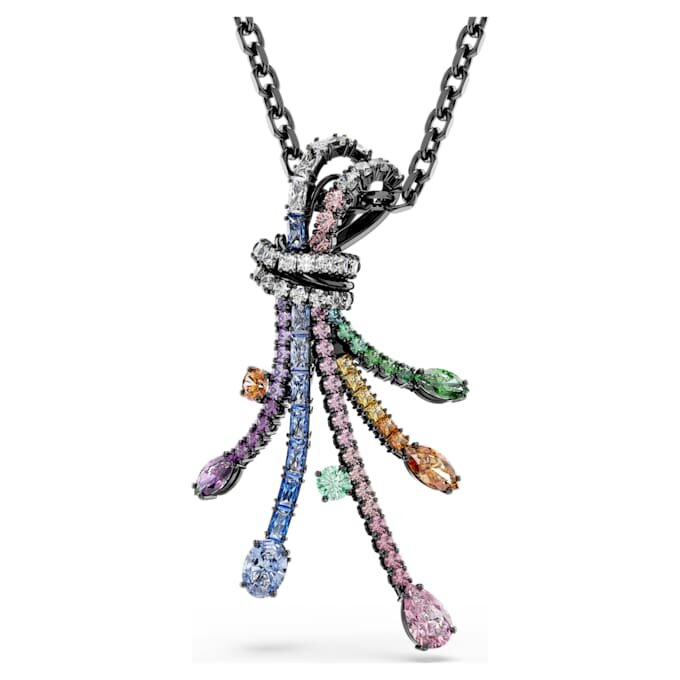 Pendentif et broche Matrix, tailles variées, bouquet, multicolore, plaqué ruthénium Pendentif et broche Matrix, tailles variées, bouquet, multicolore, plaqué ruthénium