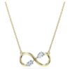 Pendentif Eternity avec diamants synthétiques de 0,35 ct au total, formes variées, or jaune 14 carats Pendentif Eternity avec diamants synthétiques de 0,35 ct au total, formes variées, or jaune 14 carats