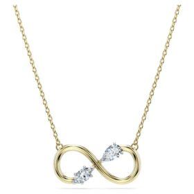 Pendentif Eternity avec diamants synthétiques de 0,35 ct au total, formes variées, or jaune 14 carats