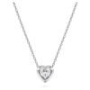Pendentif Eternity avec diamants synthétiques de 0,5 ct au total, en forme de cœur, en argent sterling Pendentif Eternity avec diamants synthétiques de 0,5 ct au total, en forme de cœur, en argent sterling
