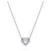 Pendentif Eternity avec diamants synthétiques de 0,5 ct au total, en forme de cœur, en argent sterling Pendentif Eternity avec diamants synthétiques de 0,5 ct au total, en forme de cœur, en argent sterling