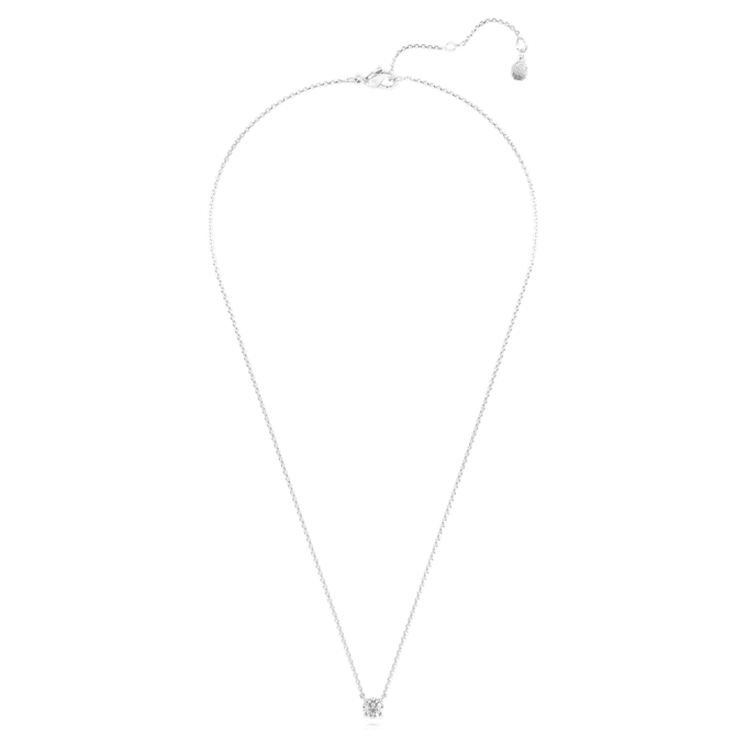 Pendentif Eternity avec diamants synthétiques de 0,5 ct au total, forme ronde, argent sterling Pendentif Eternity avec diamants synthétiques de 0,5 ct au total, forme ronde, argent sterling