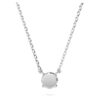 Pendentif Eternity avec diamants synthétiques de 0,5 ct au total, forme ronde, argent sterling Pendentif Eternity avec diamants synthétiques de 0,5 ct au total, forme ronde, argent sterling