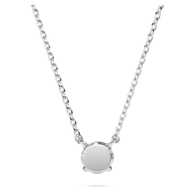 Pendentif Eternity avec diamants synthétiques de 0,5 ct au total, forme ronde, argent sterling Pendentif Eternity avec diamants synthétiques de 0,5 ct au total, forme ronde, argent sterling