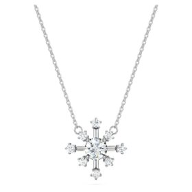 Pendentif Galaxy avec diamants synthétiques 0,5 ct au total, forme ronde, or blanc 14 carats
