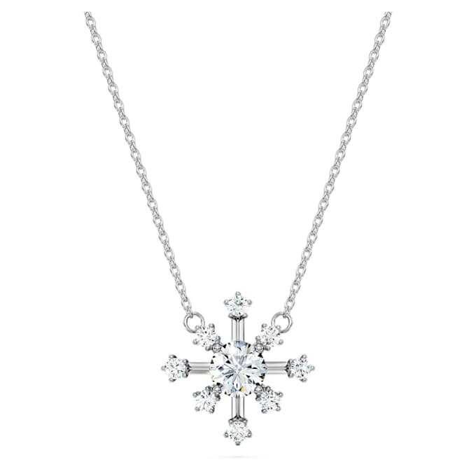 Pendentif Galaxy avec diamants synthétiques 0,5 ct au total, forme ronde, or blanc 14 carats Pendentif Galaxy avec diamants synthétiques 0,5 ct au total, forme ronde, or blanc 14 carats