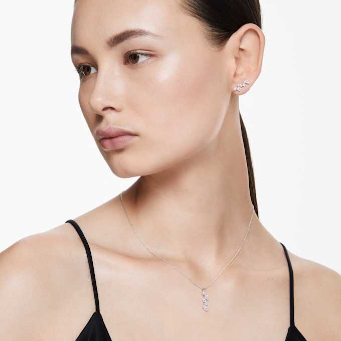 Pendentif Galaxy avec diamants synthétiques de 0,9 ct au total, formes variées, or blanc 14 carats Pendentif Galaxy avec diamants synthétiques de 0,9 ct au total, formes variées, or blanc 14 carats