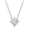Pendentif Galaxy avec diamants synthétiques de 1,05 ct au total, forme ronde, or blanc 14 carats Pendentif Galaxy avec diamants synthétiques de 1,05 ct au total, forme ronde, or blanc 14 carats