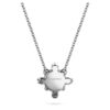 Pendentif Galaxy avec diamants synthétiques de 1,05 ct au total, forme ronde, or blanc 14 carats Pendentif Galaxy avec diamants synthétiques de 1,05 ct au total, forme ronde, or blanc 14 carats