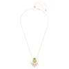 Pendentif Gema : tailles variées, cristaux pendants, multicolore, plaqué or Pendentif Gema : tailles variées, cristaux pendants, multicolore, plaqué or