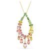 Pendentif Gema, tailles variées, multicolore, plaqué or Pendentif Gema, tailles variées, multicolore, plaqué or