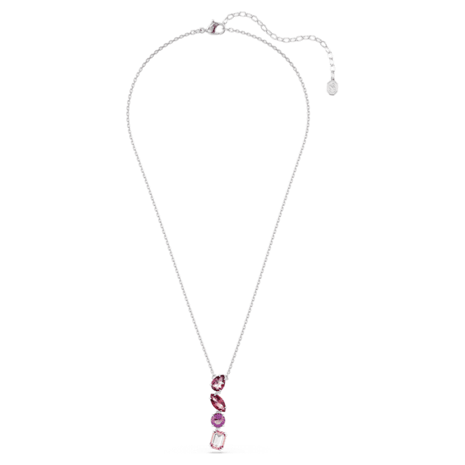 Pendentif Gema, tailles variées, rose, plaqué rhodium Pendentif Gema, tailles variées, rose, plaqué rhodium