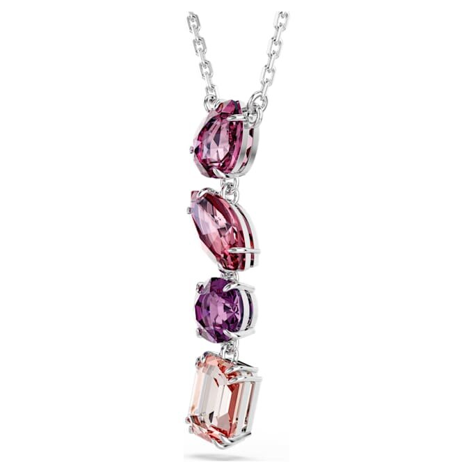 Pendentif Gema, tailles variées, rose, plaqué rhodium Pendentif Gema, tailles variées, rose, plaqué rhodium