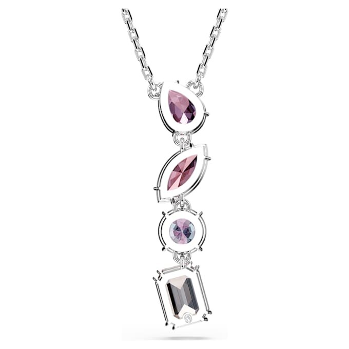 Pendentif Gema, tailles variées, rose, plaqué rhodium Pendentif Gema, tailles variées, rose, plaqué rhodium