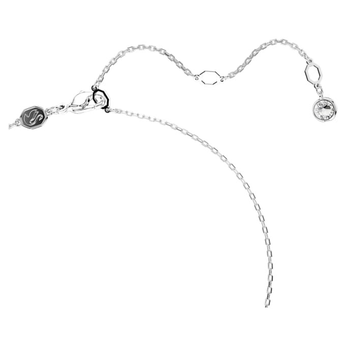 Pendentif Hyperbola pavé, Infinity, Blanc, plaqué rhodium Pendentif Hyperbola pavé, Infinity, Blanc, plaqué rhodium