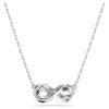 Pendentif Hyperbola pavé, Infinity, Blanc, plaqué rhodium Pendentif Hyperbola pavé, Infinity, Blanc, plaqué rhodium