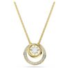 Pendentif Hyperbola, taille ronde, blanc, plaqué or Pendentif Hyperbola, taille ronde, blanc, plaqué or
