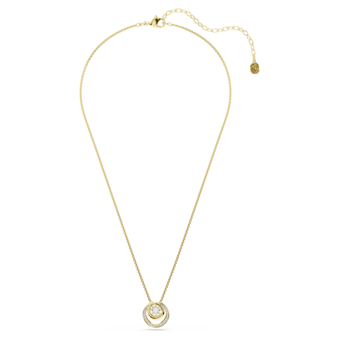 Pendentif Hyperbola, taille ronde, blanc, plaqué or Pendentif Hyperbola, taille ronde, blanc, plaqué or