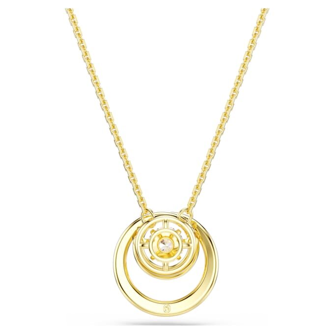 Pendentif Hyperbola, taille ronde, blanc, plaqué or Pendentif Hyperbola, taille ronde, blanc, plaqué or