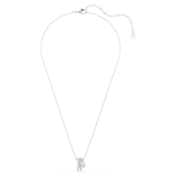 Pendentif Hyperbola, taille ronde, blanc, plaqué rhodium Pendentif Hyperbola, taille ronde, blanc, plaqué rhodium