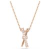 Pendentif Hyperbola, tailles mixtes, torsadé, blanc, plaqué or rose Pendentif Hyperbola, tailles mixtes, torsadé, blanc, plaqué or rose