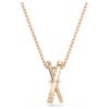 Pendentif Hyperbola, tailles mixtes, torsadé, blanc, plaqué or rose Pendentif Hyperbola, tailles mixtes, torsadé, blanc, plaqué or rose