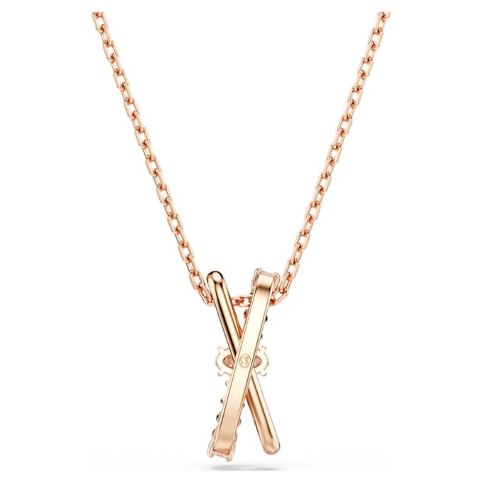 Pendentif Hyperbola, tailles mixtes, torsadé, blanc, plaqué or rose Pendentif Hyperbola, tailles mixtes, torsadé, blanc, plaqué or rose