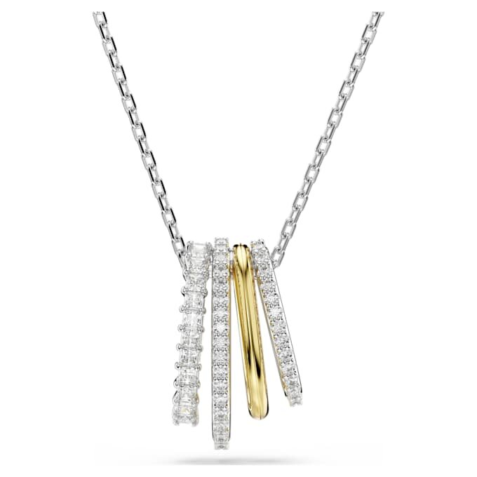 Pendentif Hyperbola à tailles variées, blanc, finition métaux mélangés Pendentif Hyperbola à tailles variées, blanc, finition métaux mélangés