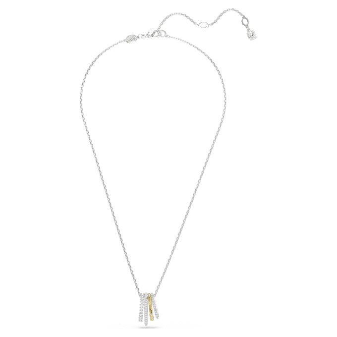 Pendentif Hyperbola à tailles variées, blanc, finition métaux mélangés Pendentif Hyperbola à tailles variées, blanc, finition métaux mélangés