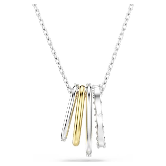 Pendentif Hyperbola à tailles variées, blanc, finition métaux mélangés Pendentif Hyperbola à tailles variées, blanc, finition métaux mélangés