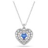 Pendentif Idyllia en forme de cœur, bleu, plaqué rhodium Pendentif Idyllia en forme de cœur, bleu, plaqué rhodium
