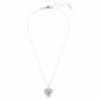 Pendentif Idyllia en forme de cœur, bleu, plaqué rhodium Pendentif Idyllia en forme de cœur, bleu, plaqué rhodium