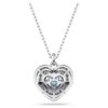 Pendentif Idyllia en forme de cœur, bleu, plaqué rhodium Pendentif Idyllia en forme de cœur, bleu, plaqué rhodium