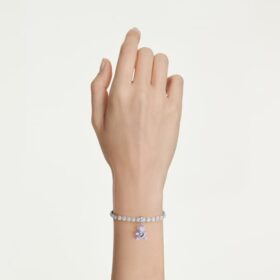 Pendentif Idyllia « Mixed Cuts », Teddy, violet, plaqué rhodium