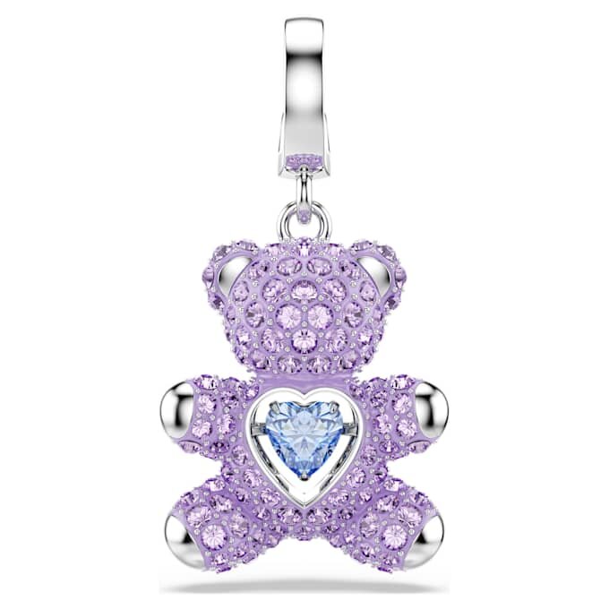 Pendentif Idyllia « Mixed Cuts », Teddy, violet, plaqué rhodium Pendentif Idyllia « Mixed Cuts », Teddy, violet, plaqué rhodium