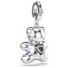 Pendentif Idyllia « Mixed Cuts », Teddy, violet, plaqué rhodium Pendentif Idyllia « Mixed Cuts », Teddy, violet, plaqué rhodium