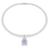 Pendentif Idyllia « Mixed Cuts », Teddy, violet, plaqué rhodium Pendentif Idyllia « Mixed Cuts », Teddy, violet, plaqué rhodium