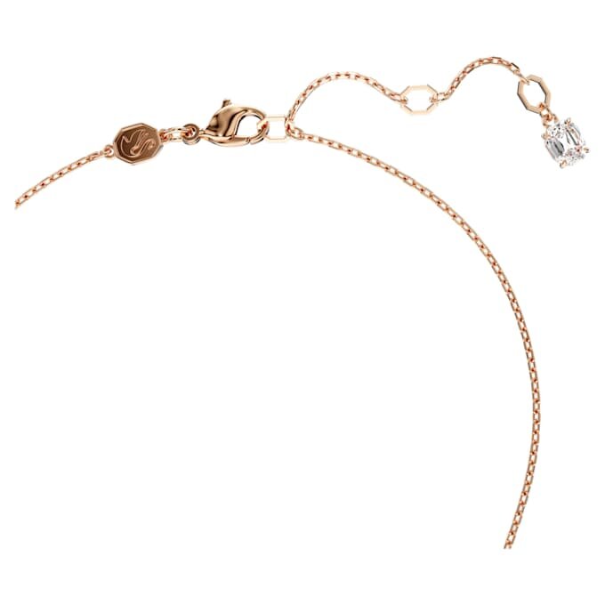 Pendentif Idyllia Perle de cristal, cœur, blanc, plaqué or rose Pendentif Idyllia Perle de cristal, cœur, blanc, plaqué or rose
