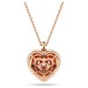 Pendentif Idyllia Perle de cristal, cœur, blanc, plaqué or rose Pendentif Idyllia Perle de cristal, cœur, blanc, plaqué or rose