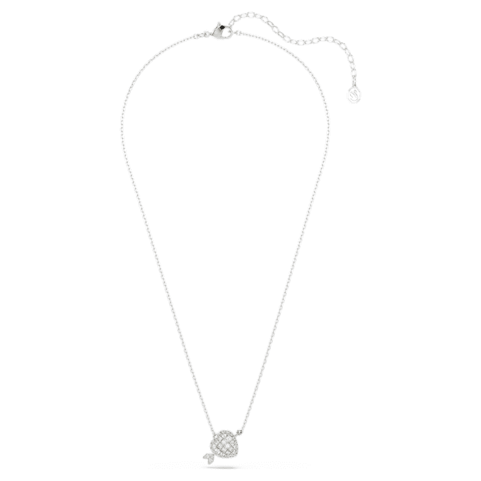 Pendentif Idyllia, tailles variées, cœur avec flèche, blanc, finition métaux mélangés Pendentif Idyllia, tailles variées, cœur avec flèche, blanc, finition métaux mélangés