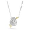 Pendentif Idyllia, tailles variées, cœur avec flèche, blanc, finition métaux mélangés Pendentif Idyllia, tailles variées, cœur avec flèche, blanc, finition métaux mélangés