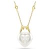 Pendentif Idyllia, tailles variées, cœur, blanc, plaqué or Pendentif Idyllia, tailles variées, cœur, blanc, plaqué or