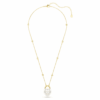 Pendentif Idyllia, tailles variées, cœur, blanc, plaqué or Pendentif Idyllia, tailles variées, cœur, blanc, plaqué or