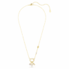 Pendentif Idyllia : tailles variées, cœur, clé, rose, plaqué or Pendentif Idyllia : tailles variées, cœur, clé, rose, plaqué or