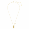 Pendentif Idyllia : tailles variées, cœur, clé, rose, plaqué or Pendentif Idyllia : tailles variées, cœur, clé, rose, plaqué or
