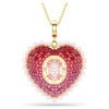 Pendentif Idyllia, tailles variées, cœur, rose, plaqué or Pendentif Idyllia, tailles variées, cœur, rose, plaqué or