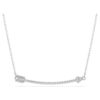 Pendentif Idyllia, tailles variées, flèche, blanc, plaqué rhodium Pendentif Idyllia, tailles variées, flèche, blanc, plaqué rhodium