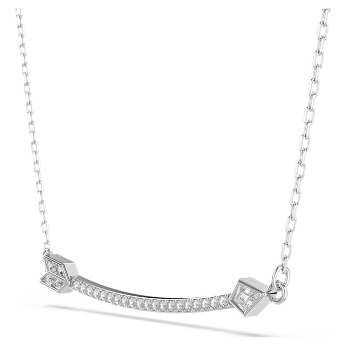 Pendentif Idyllia, tailles variées, flèche, blanc, plaqué rhodium Pendentif Idyllia, tailles variées, flèche, blanc, plaqué rhodium