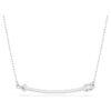 Pendentif Idyllia, tailles variées, flèche, blanc, plaqué rhodium Pendentif Idyllia, tailles variées, flèche, blanc, plaqué rhodium